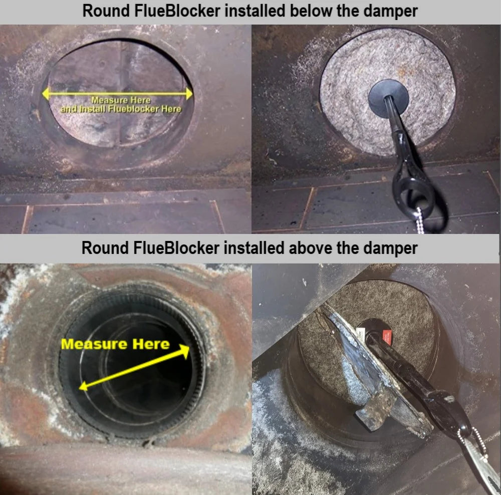 6" Round Chimney Flue Draft Stopper S4271