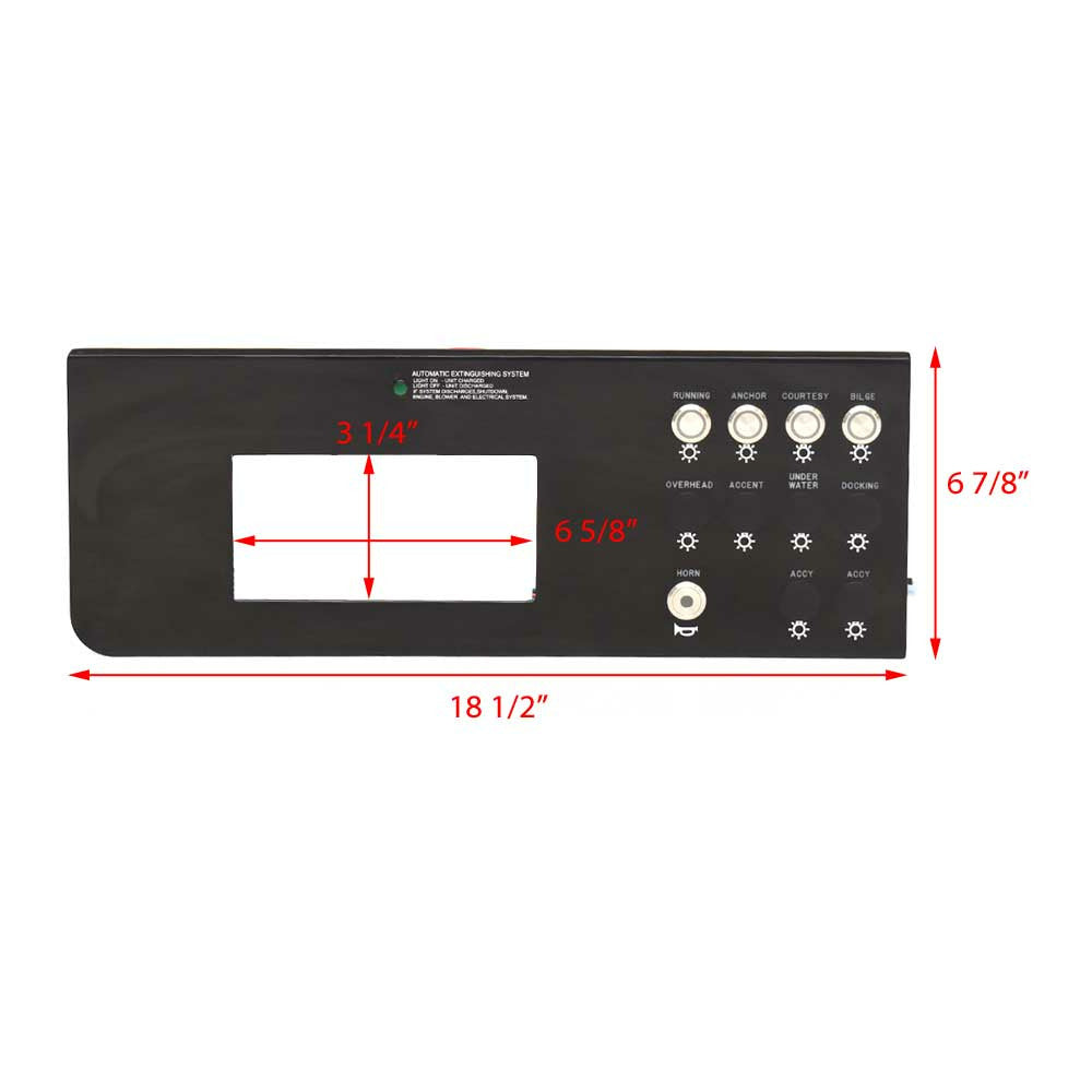 Black Acrylic Boat Dash Switch Panel A69714