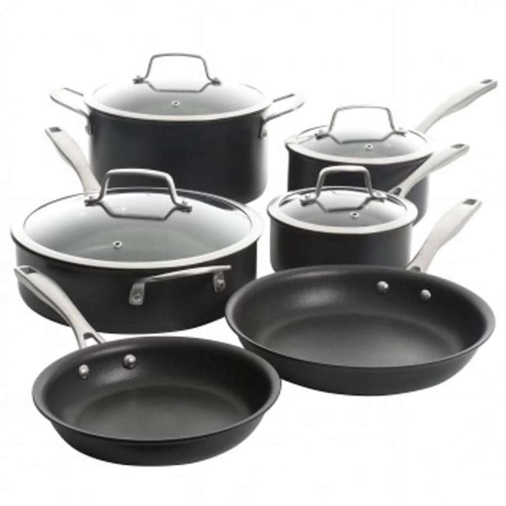 10-Piece Hard Anodized Cookware Pots and Pans Set B532902