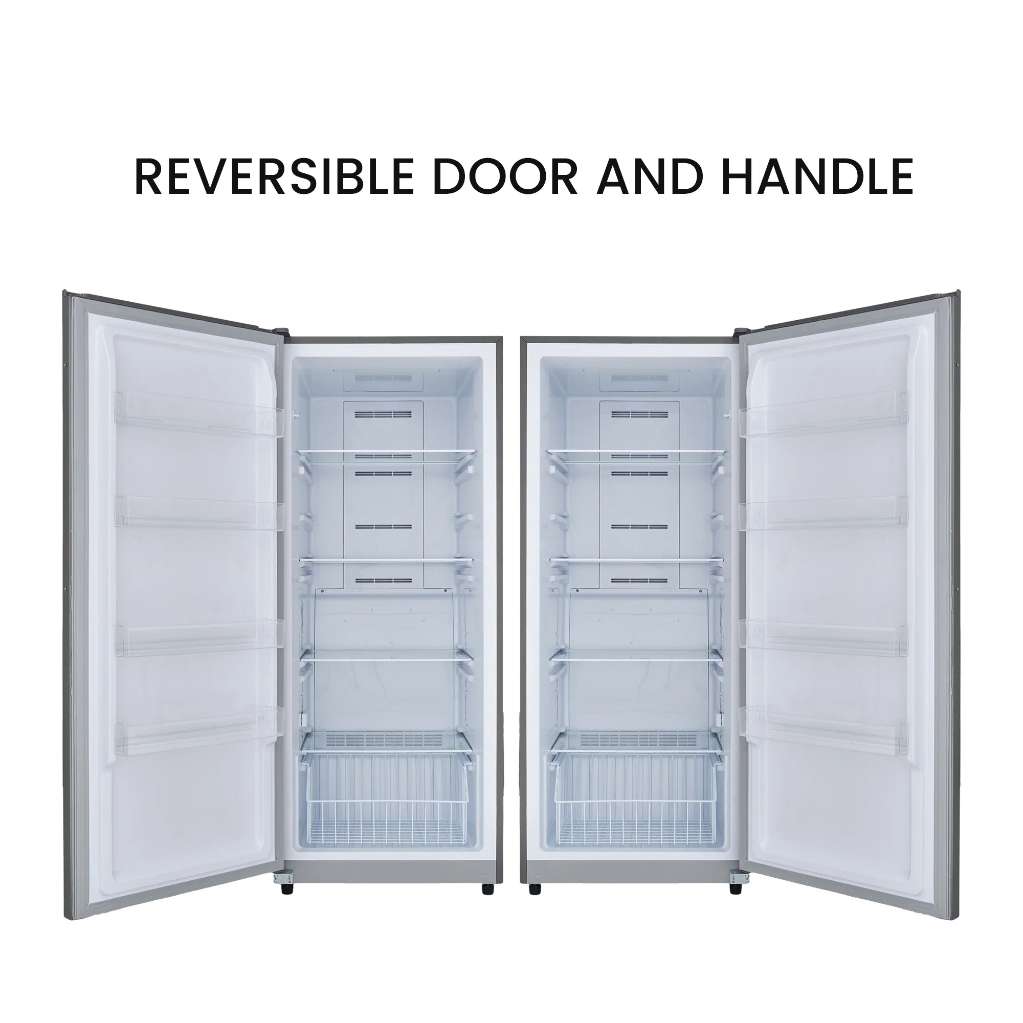 17 cu. ft Convertible Upright Freezer/Refrigerator in Stainless with Reversible Door X7878