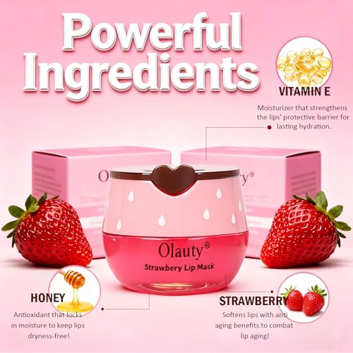 4 Pcs Lip Balm Honey Pot-Strawberry, Watermelon, Apple Lime, Honey Lip Mask Overnight Propolis Moisturizing Vitamin E Lip Balm V455470