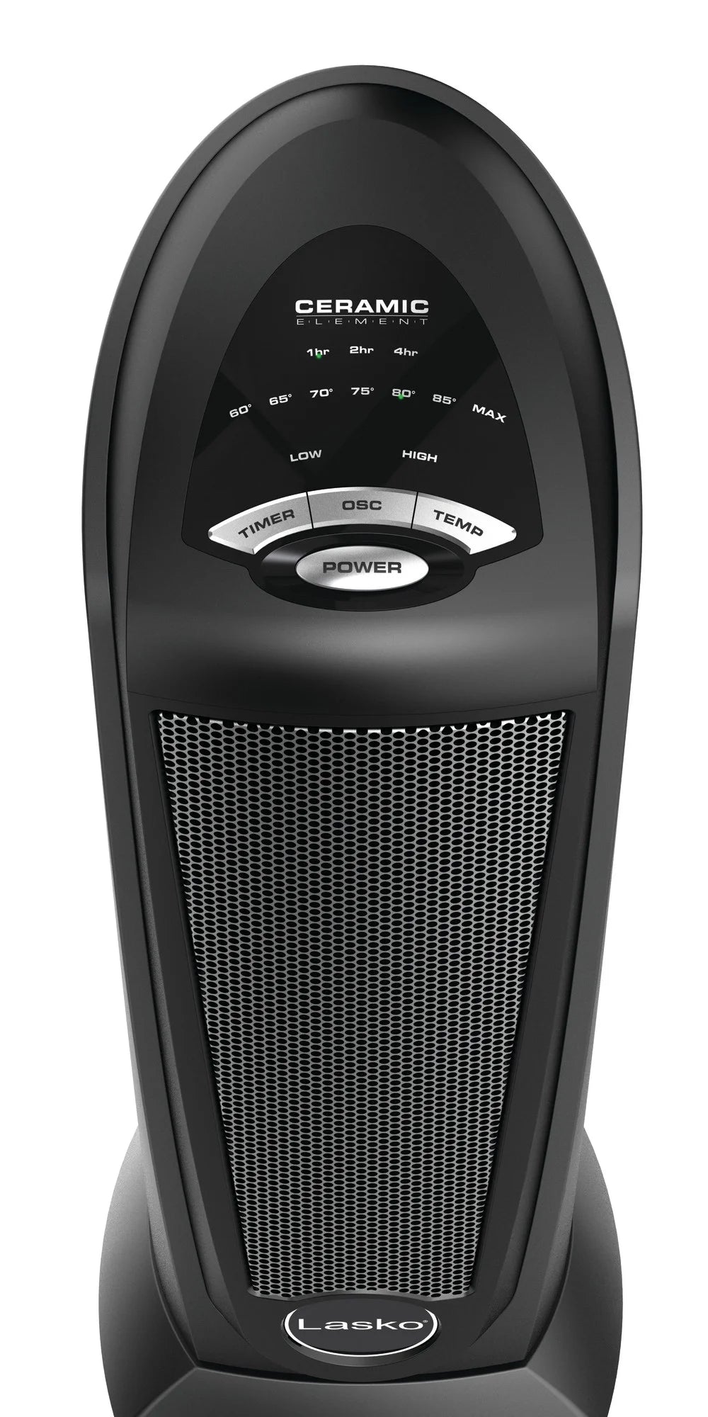 Black 1500W Oscillating Ceramic Tower Space Heater S22495