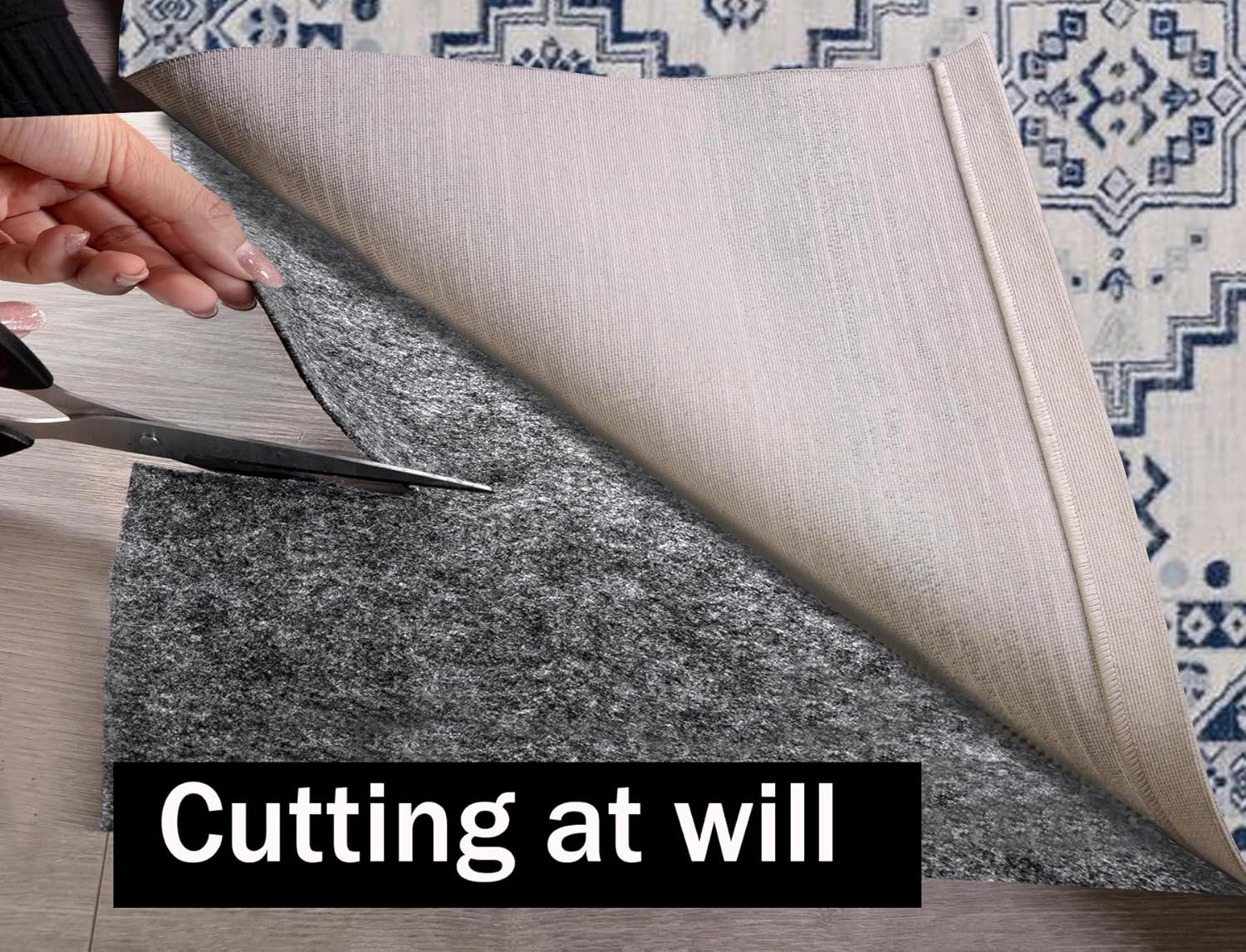 5x7 ft Non-Slip Waterproof Rug Pad W5834