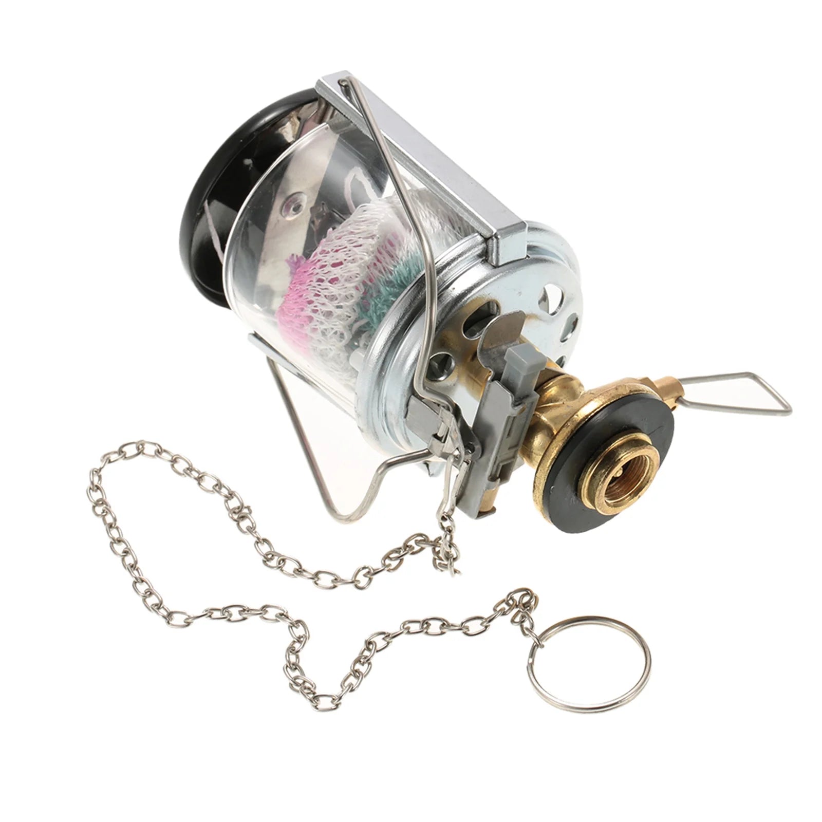 Propane Lantern Single Mantle Gas Lamp Portable Hanging Tent Lamp with 2 Lantern Mantles P935255