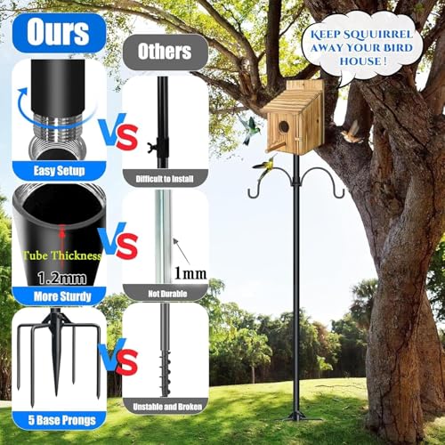 80In Bird House Pole, Heavy Duty with 5-Prong Base T512872
