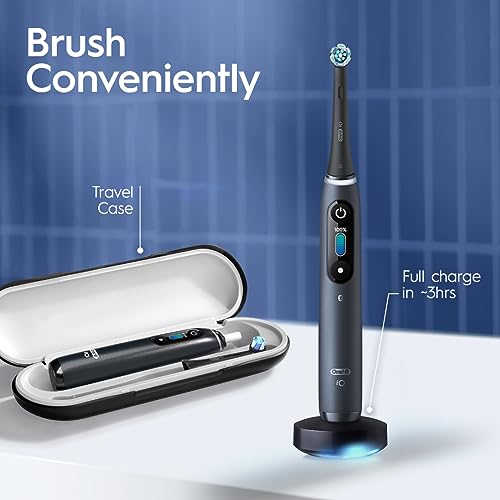 Violet Rechargeable Electric Toothbrush with 3 Replacement Heads and Travel Case O3969