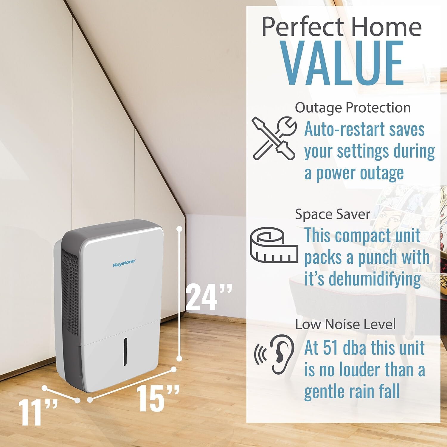 50-Pint Portable Dehumidifier with Auto-Shutoff, Timer, and LED Display H791568