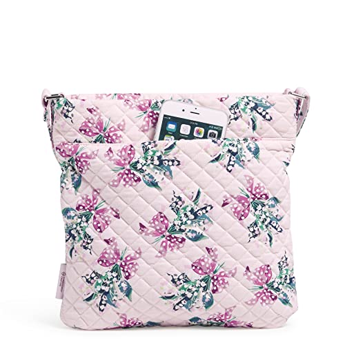 Cotton Triple Zip Hipster Crossbody Purse D3935