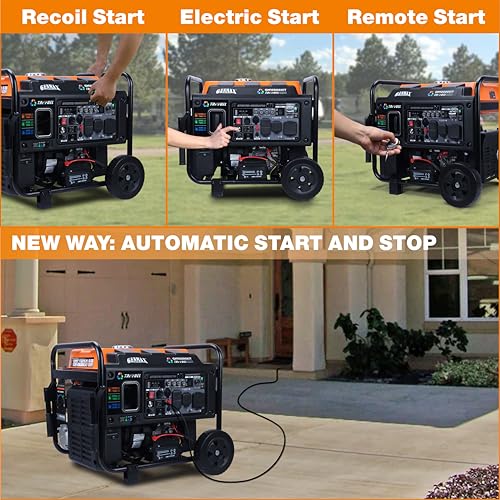 15000W Tri-Fuel Portable Generator with ATS, CO Sensor, Digital Display & 50A Output F84680