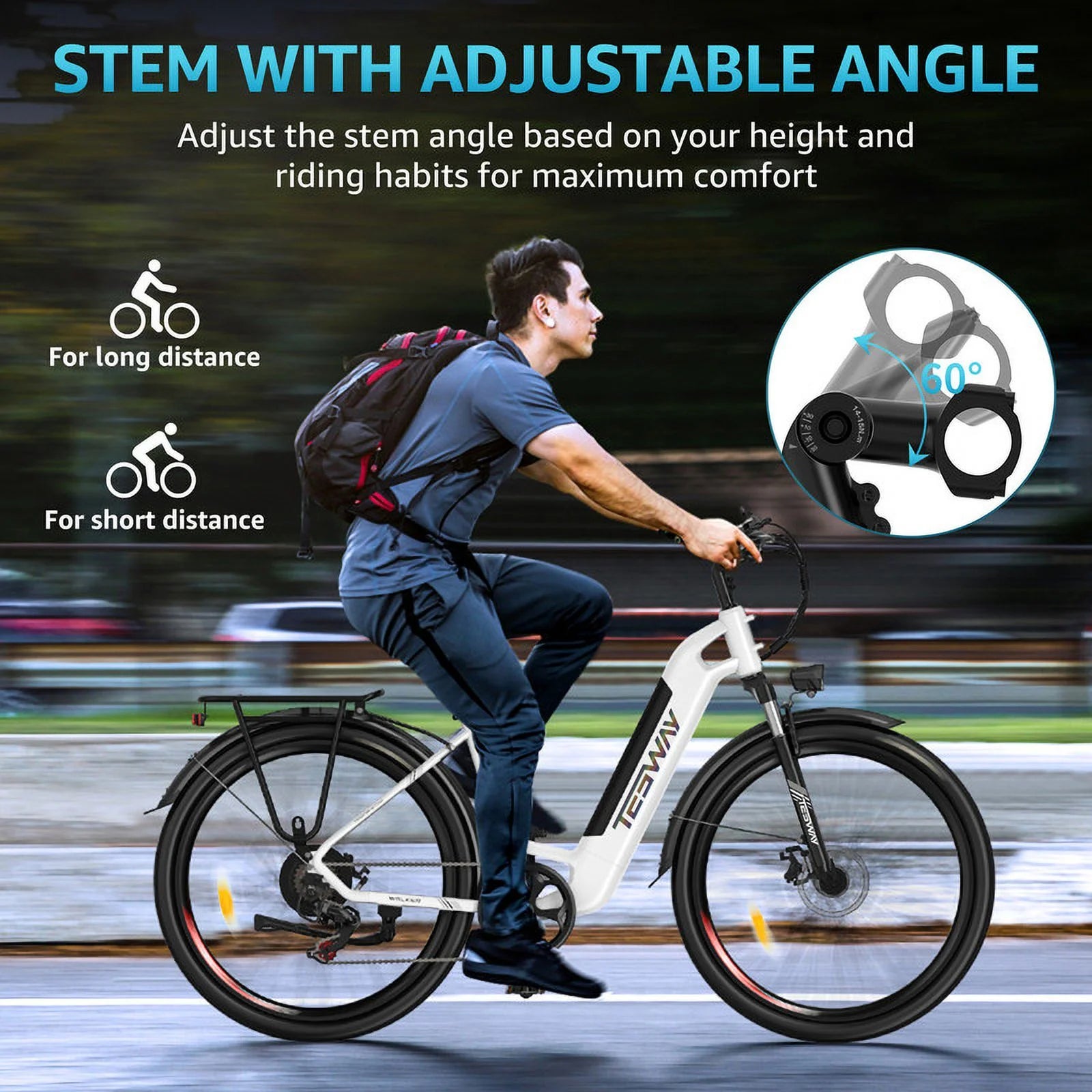 27.5" Electric Bike 500W 48V 12AH Step-Thru K452380