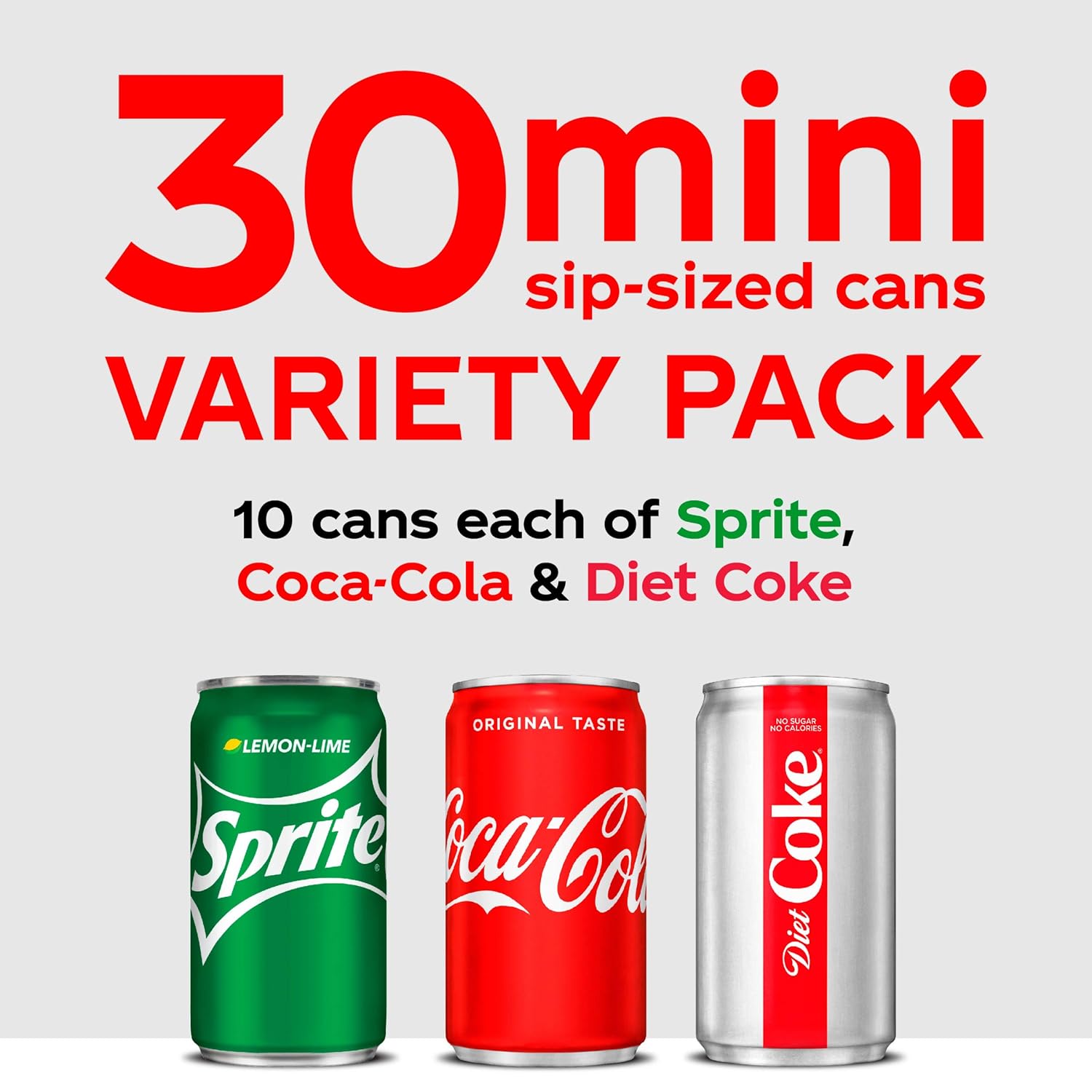 Mini Can Variety Pack, 7.5 Fl Oz, Pack Of 30 V372