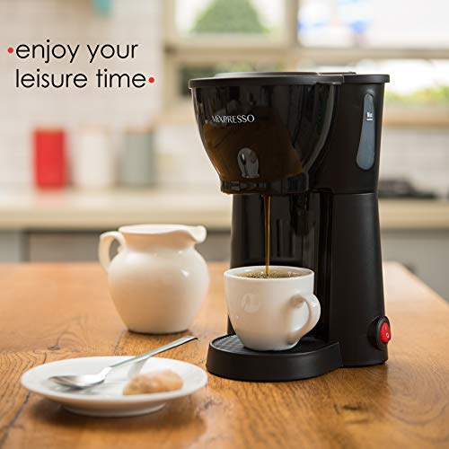 Black Mini Compact Drip Coffee Maker (10.5oz) N858559
