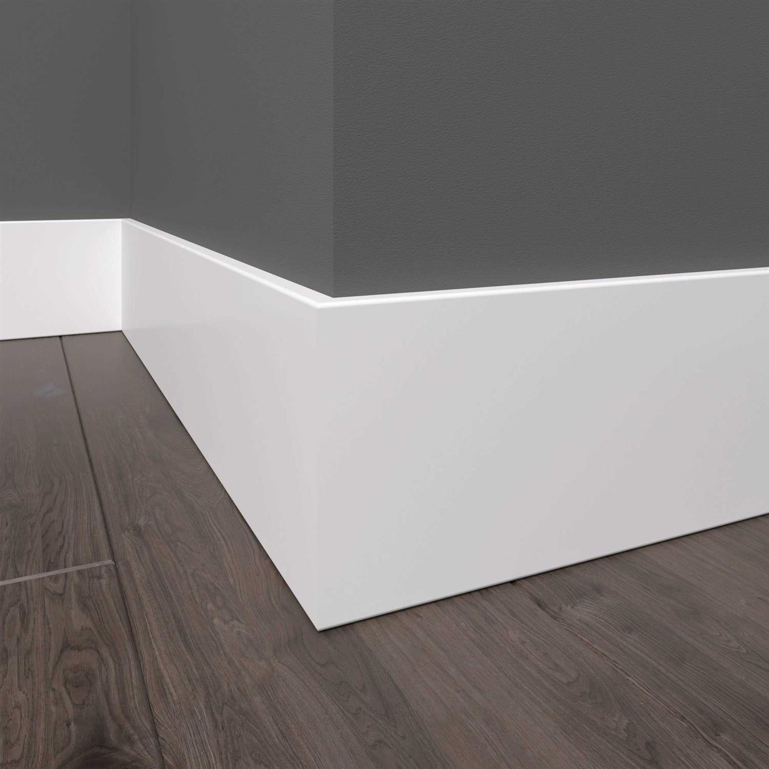 1/2-in x 5-1/2-in x 12-ft Primed MDF Baseboard Moulding R6423