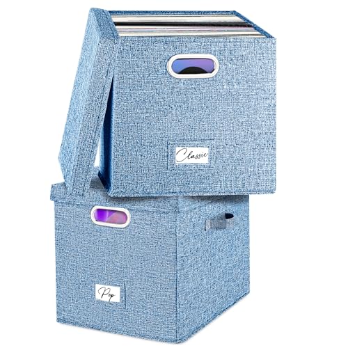 Stackable Vinyl Record Storage Box with Lid R94137
