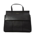 Black Leather Satchel Bag Y361