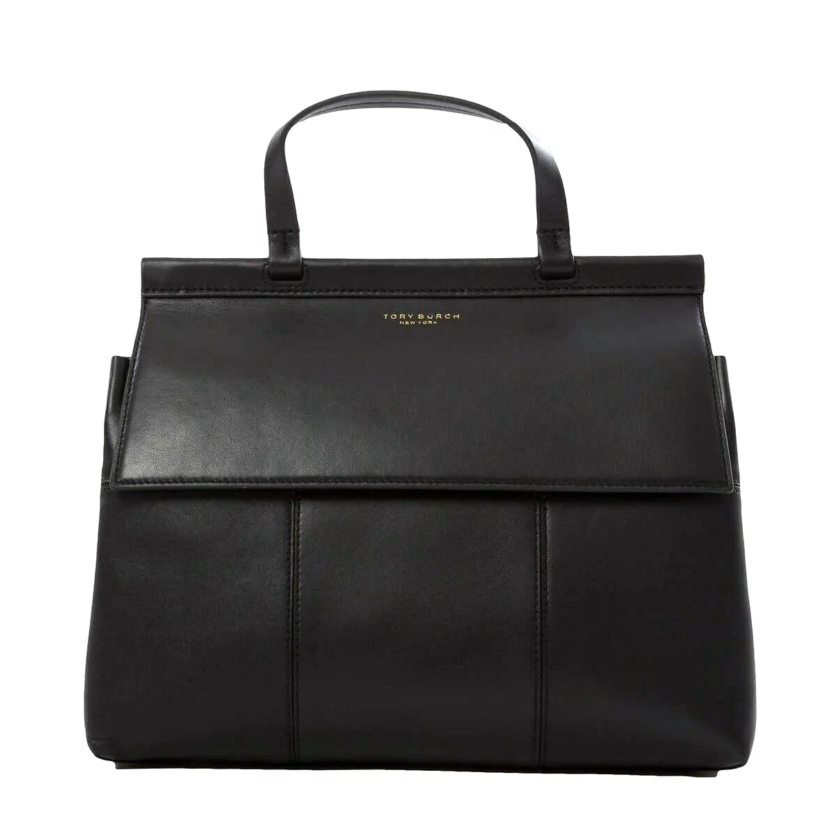 Black Leather Satchel Bag Y361
