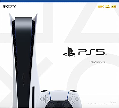 Playstation 5 Disc Version Console - 4K-TV Gaming, 16GB GDDR6 RAM, 8K Output, WiFi 6, 825GB SSD (Renewed) L5869