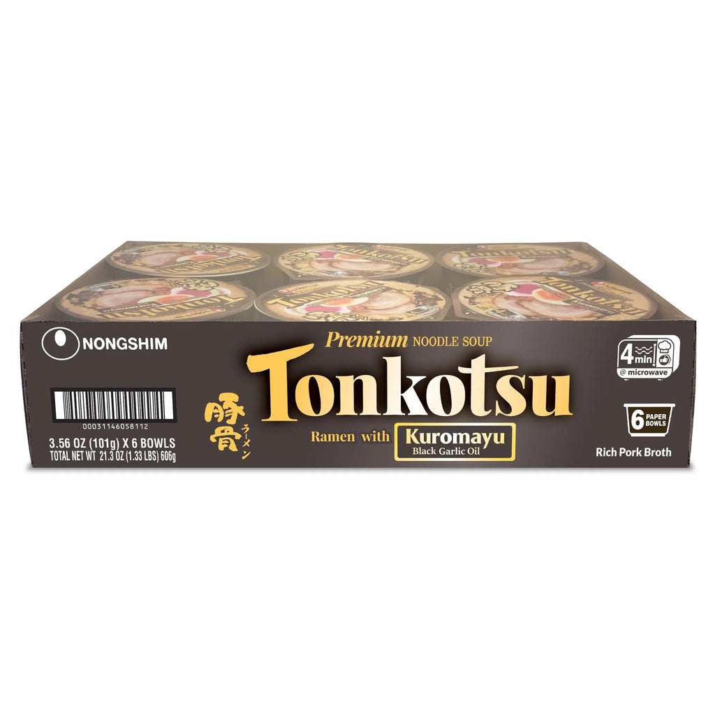 3.6oz X 6 Count Tonkotsu Spicy Pork & Black Garlic Ramyun Ramen Noodle Soup I412061