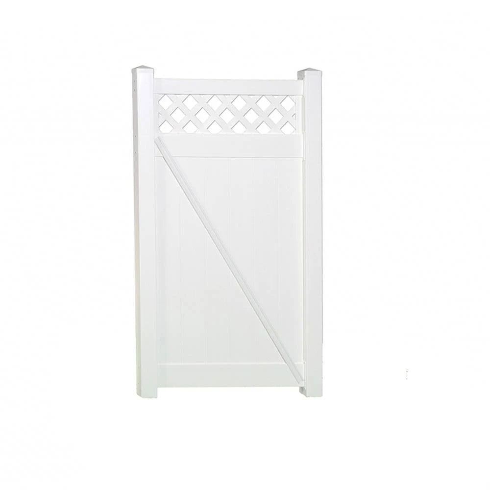 White Vinyl Privacy Fence Gate Kit G208