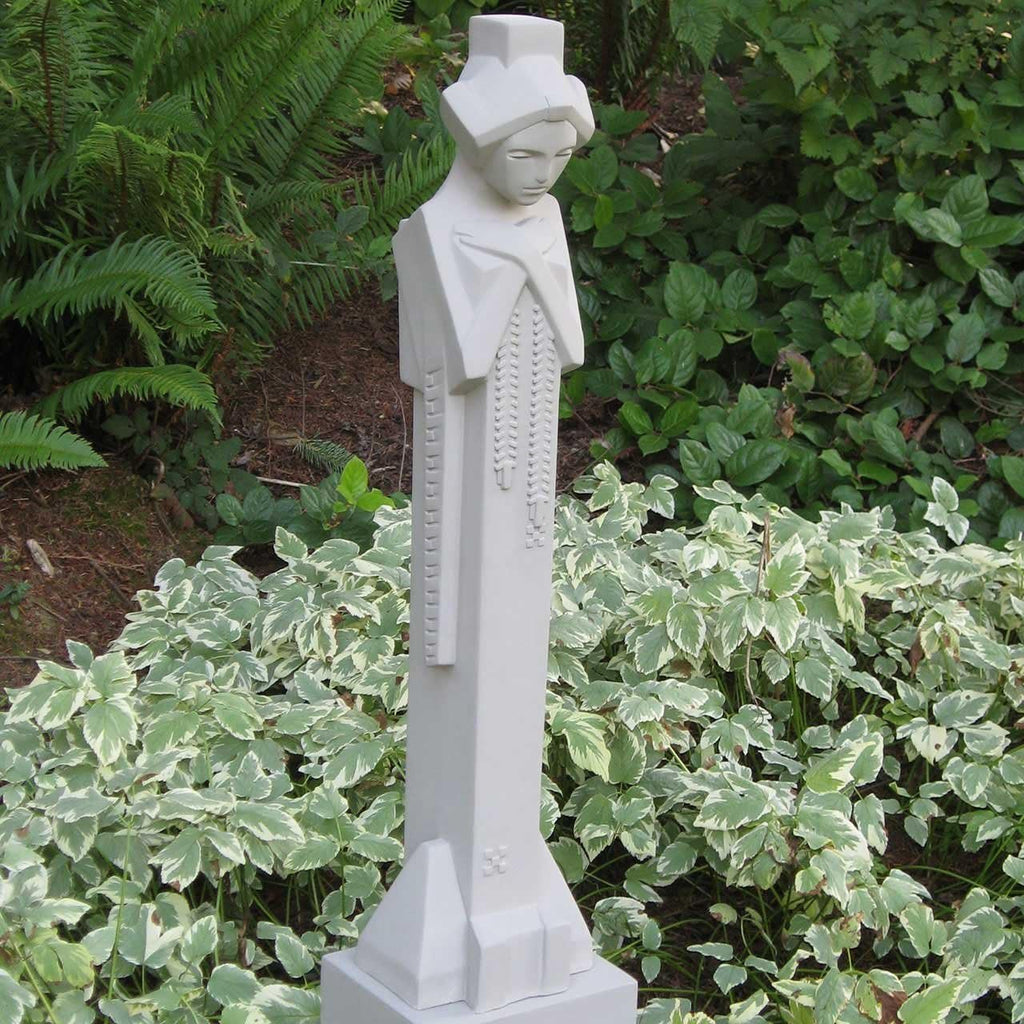 Gray Cement Sprite Sculpture X38763