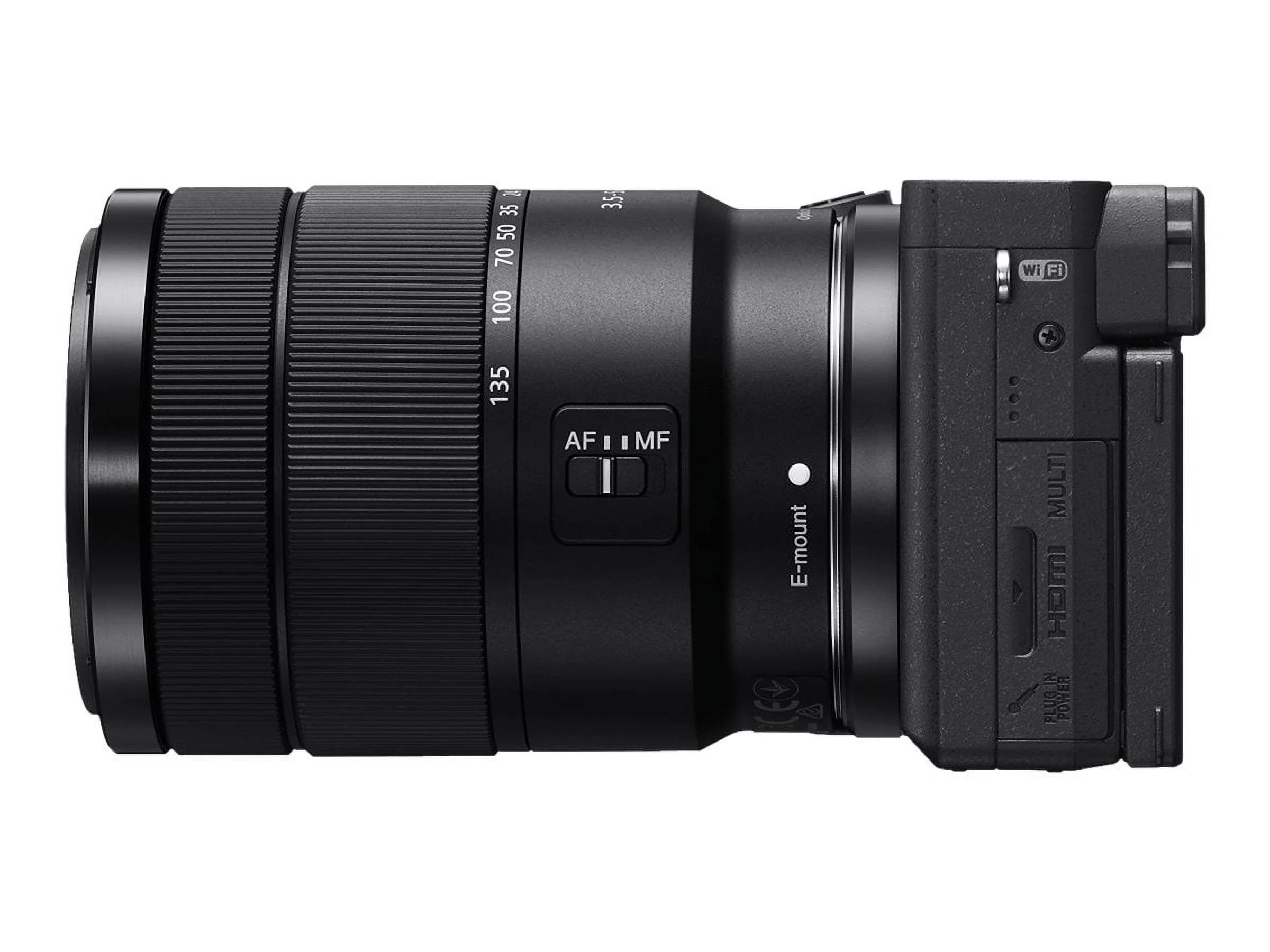 Black Mirrorless Digital Camera 24.2 MP APS-C 4K with 18-135mm Lens H20998