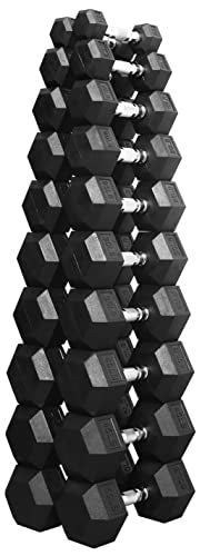 Rubber Coated Hex Dumbbell Weight Set G808125