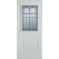 36 in. x 80 in. White Steel Prehung Front Door O32027