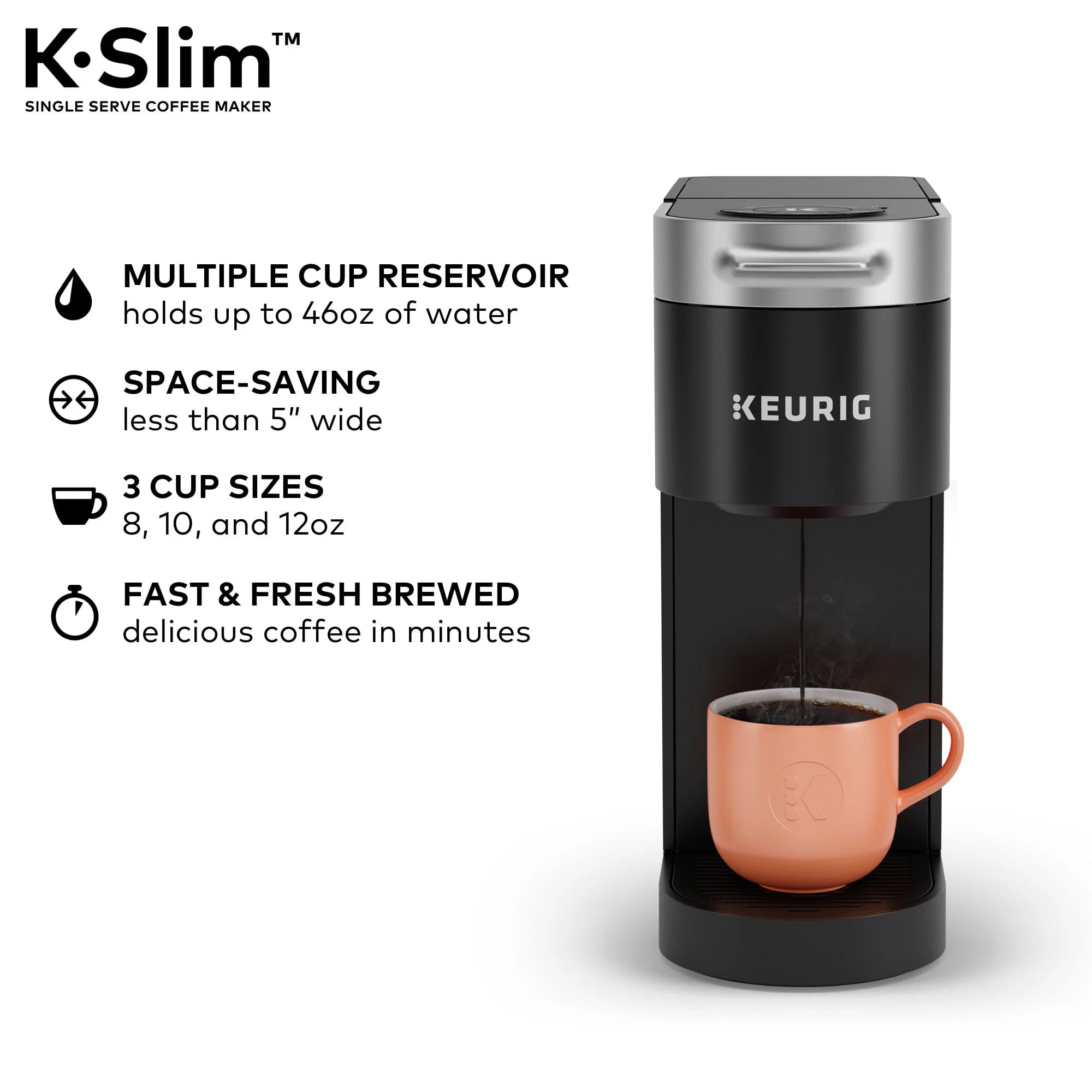 Black Single Serve K-Cup Pod Coffee Maker M6430