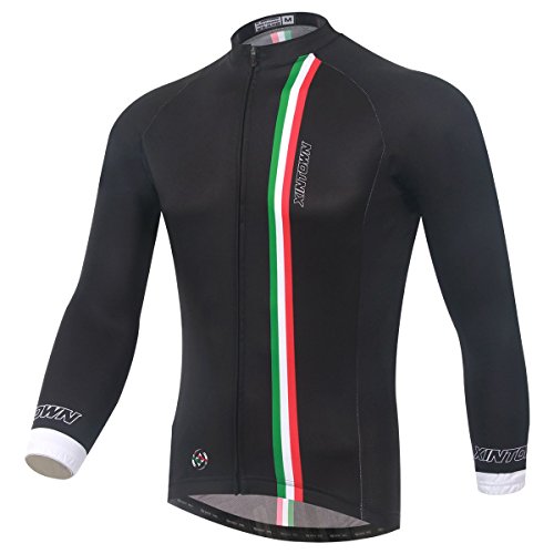 Fleece Cycling Suit Thermal Winter Long Sleeve Cycling Jersey and 3D Padded Long Pants Warm Cycling Set F410