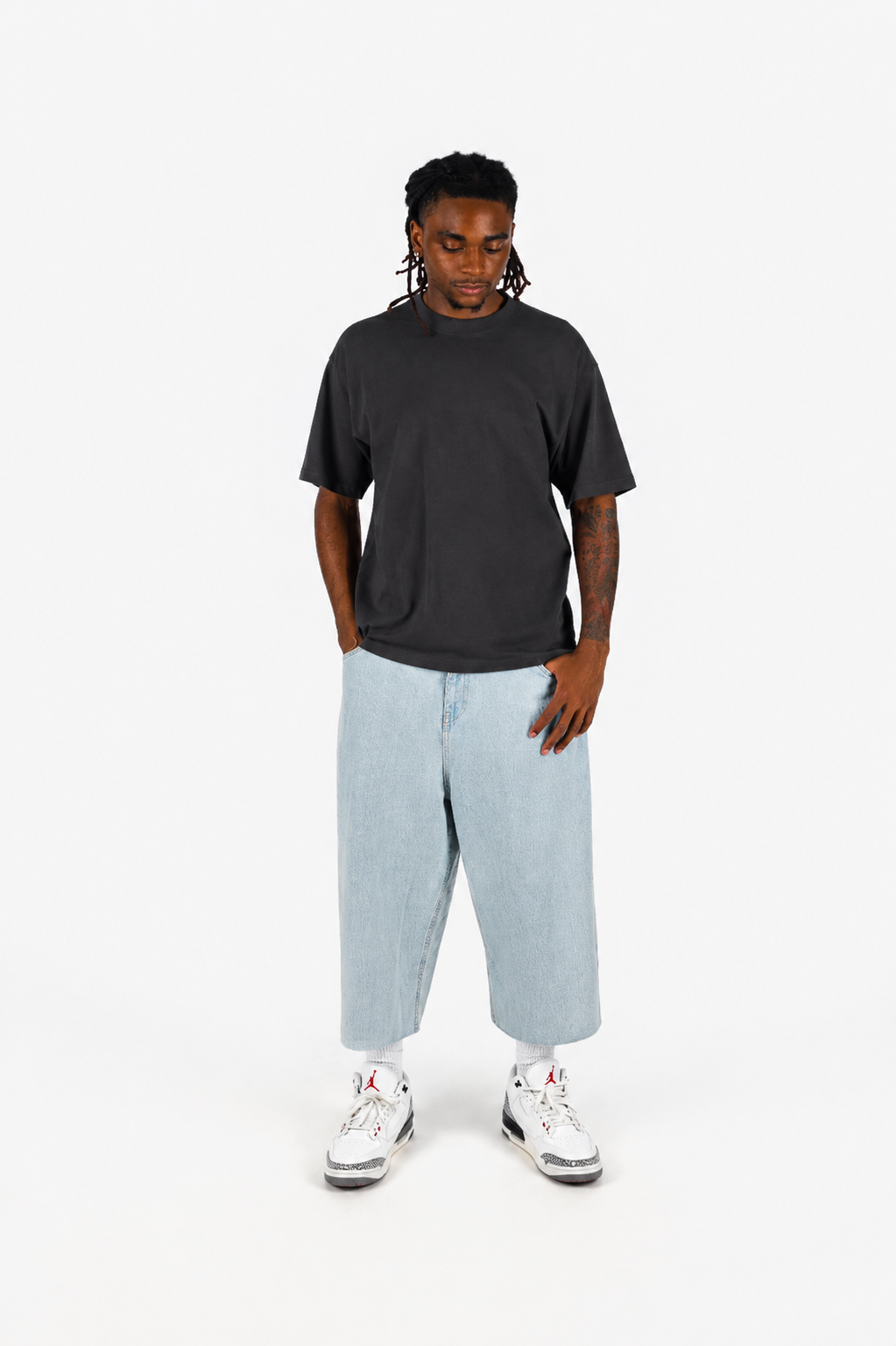 Balloon Cut Denim Jorts