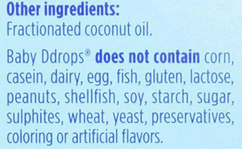 Baby Liquid Vitamin D3 400 IU 2.5 oz 90 Drops Pack of 4 D204075