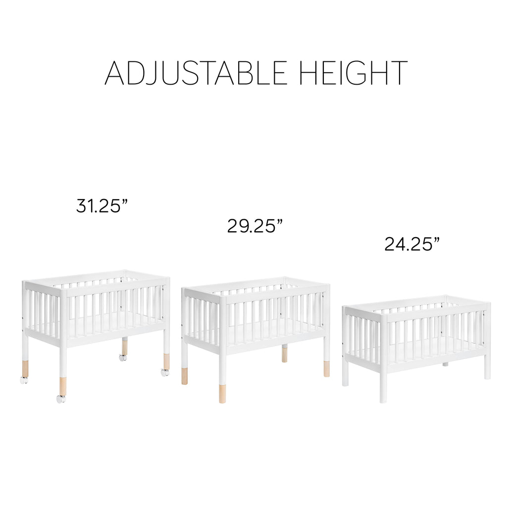 White Washed Natural Portable Bassinet T35136