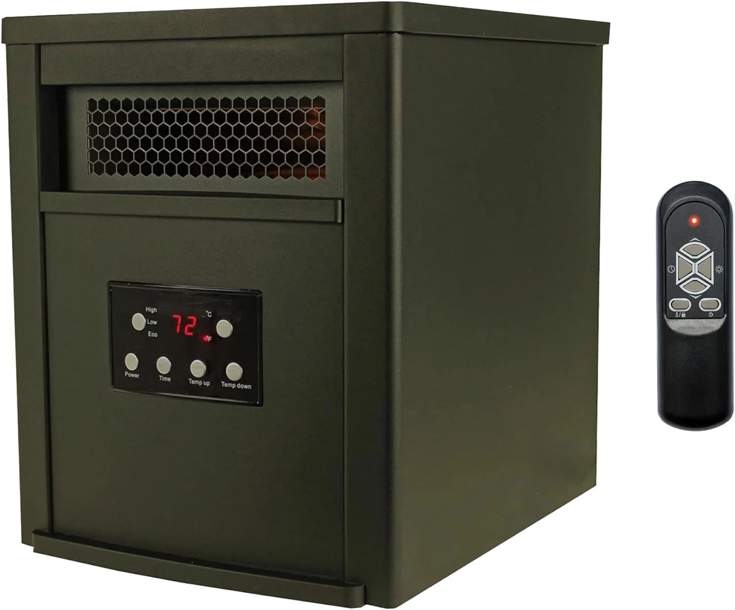 1500W Portable Electric Infrared Quartz Space Heater Black (2 Pack) M4260