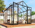 Black 8x10x7.5 FT Aluminum Polycarbonate Greenhouse P93892