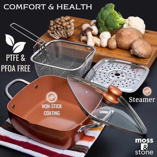 5 Pcs Non Stick Copper Cookware Set I499