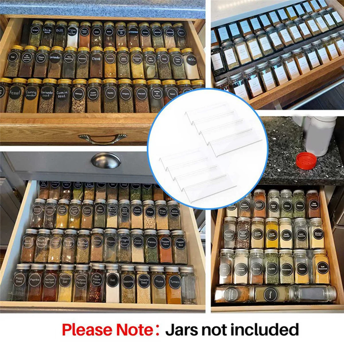 Clear Acrylic Spice Drawer Organizer D761694