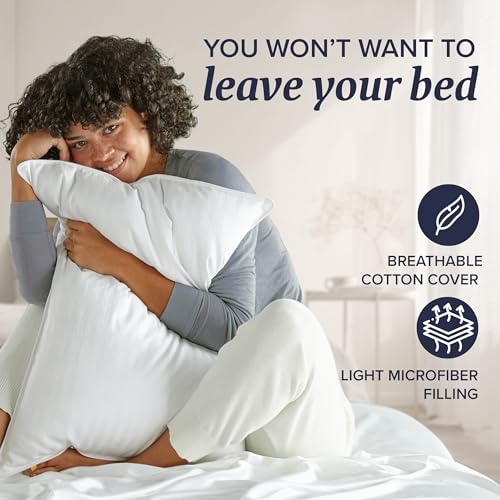 Standard/Queen Size Set of 2 Down Alternative Bed Pillows N150