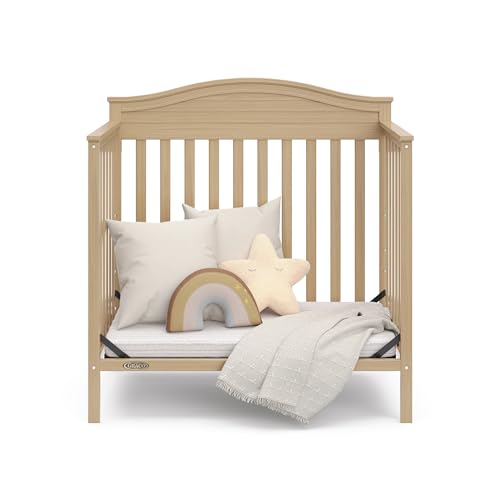 4-in-1 Convertible Mini Crib with Bonus Mattress (Driftwood) P9844