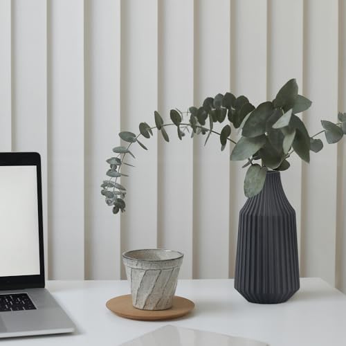 Black 8 Inch Ceramic Vase P3732