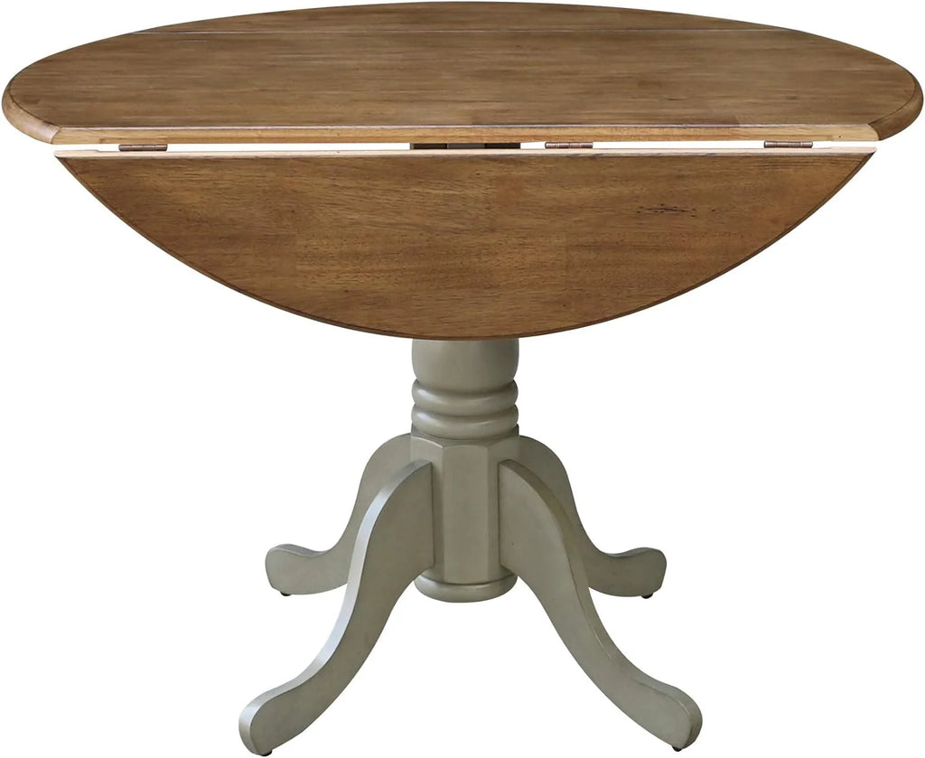 42 Drop Leaf Dining Table Distressed Hickory U3249