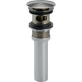 Stainless Push Pop-Up Drain Assembly with Overflow J855