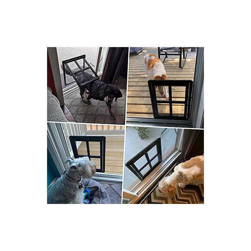 Pet Door for Screen Door, 12 x 16 inches, Lockable, Magnetic Automatic Closing S388
