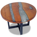 Teak Resin Round Coffee Table 23.6" Z633