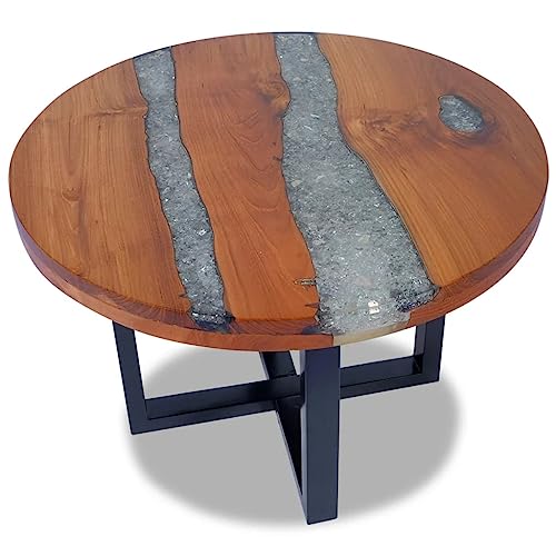 Teak Resin Round Coffee Table 23.6" Z633