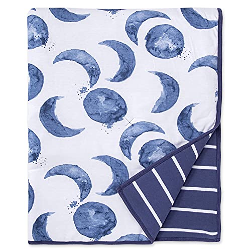100% Organic Cotton Jersey Knit Reversible Quilt Blanket, 37 x 46 Inch M3774