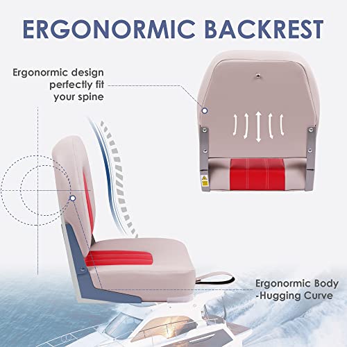 Grey/Blue Fold-Down Boat Seat C590811