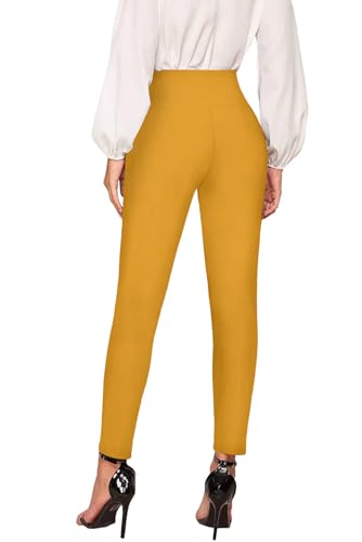 Women Stretch Skinny Dress Pants Nylon Ponte Pull On Trousers B778335
