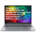 16" FHD+ Laptop Computer, 13th Gen Intel 10-Core i5-1335U, 16GB DDR5 RAM, 512GB PCIe SSD, WiFi 6, Bluetooth 5.1, Fingerprint Reader, Windows 11 Pro D41853