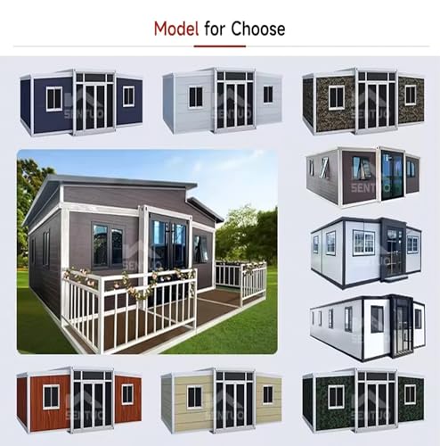 20x20ft Steel Expandable Tiny House with Restroom and Kitchen H4084
