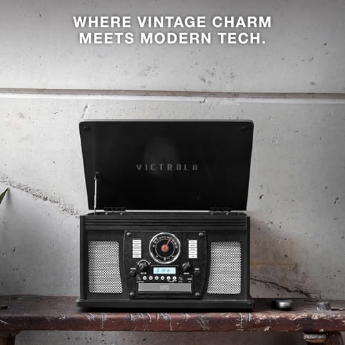 Mahogany 8-in-1 Bluetooth Record Player with Turntable G437620
